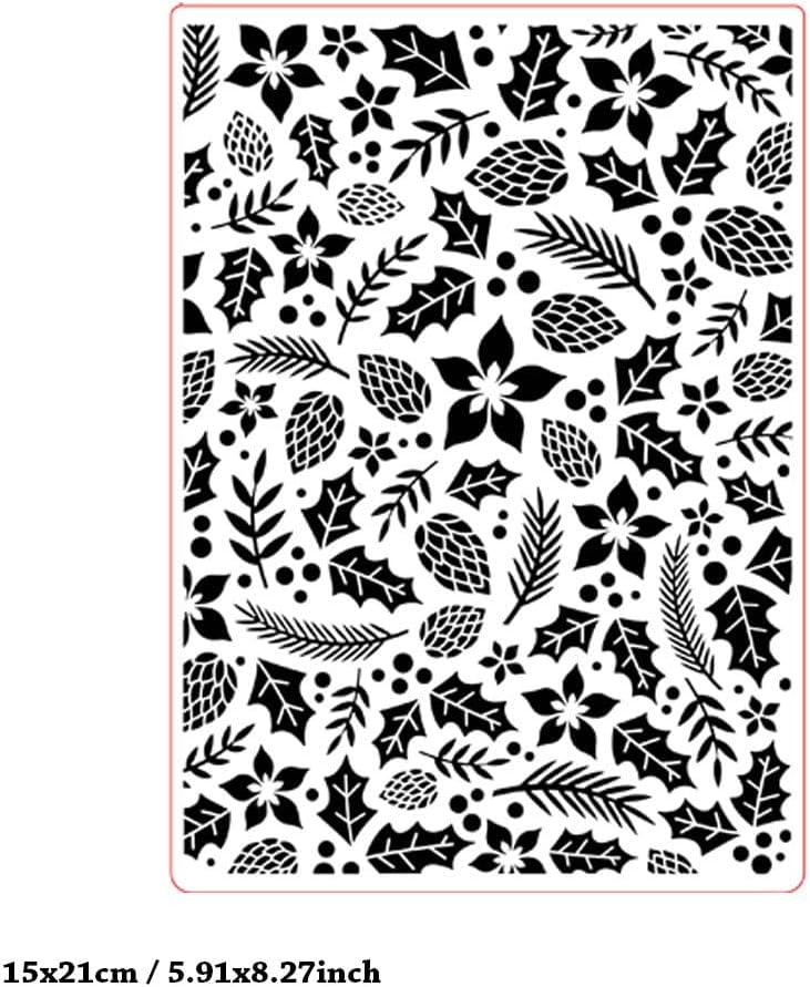 FUGUT 3-D Embossing Folder for Card Making - Plastic Textured Template for DIY Scrapbooking, Paper Crafting and Handmade Art Supplies (3D Pinecone Leaves 8.3 x 5.9 in) - Image 2